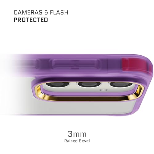 Image of Ghostek Covert Clear Galaxy S24 Phone Case with Military Grade Shockproof Protection, Non-Slip Grip, Protective Silicone Cover Designed for 2024 Galaxy S24 (6.2 inch) (Purple)