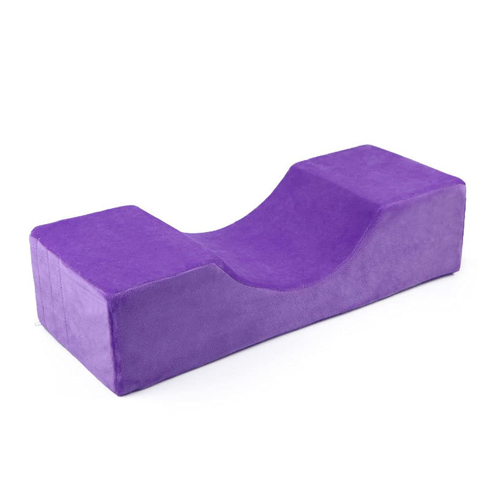ausuky Eyelash Extension Special Pillow Grafted Salon Lash U Shaped Pillow Shelf Pads (Purple Flannel)