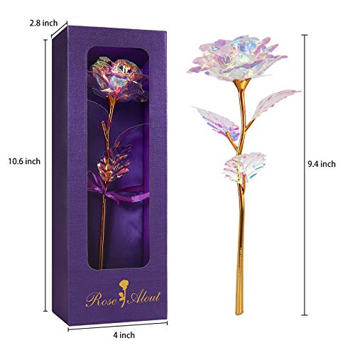 Colorful Rose Flower Gifts For Her,Valentines Day Gifts,Rainbow Rose Flower Present With Luxury Gift Box Great Valentines Gift Idea For Women,Valentine's Day,Mom Gifts, Birthday, Anniversary #TOP1