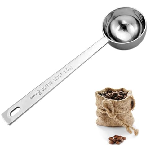 15ml Edelstahl Kaffeelöffel Kaffee Messlöffel mit langem Griff