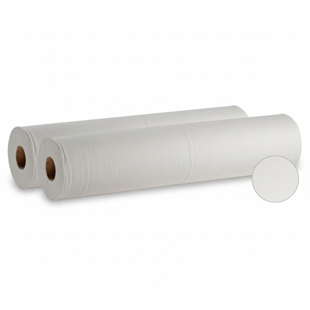 Rollos Papel Camilla Con Precorte 50 m x 60 cm | Celulosa Virgen 100% | Rollo Papel de Camilla estética, masaje, clínicas, tatuadores, consultorios médicos, etc (3)