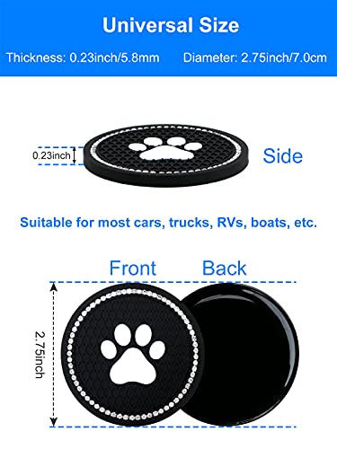 2PCS Portavasos de Gato para Auto en Silicona Antideslizante miniatura 3