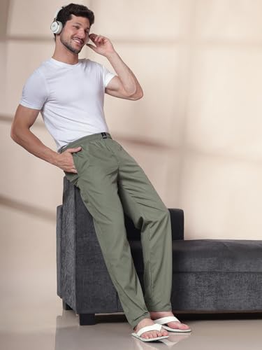Image of Urban Scottish Solid Men's Lounge Pants 100% Cotton Pajama for men Night Pants Comfortable Regular Fit Track Pants Leisure-Wear Lower with an Elastic Waist-Band Casual Style, Machine Washable Pyjamas