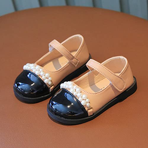 Toddler and Girls Casual Shoes Fashion Autumn Thick Sole Round Toe Buckle Dress Shoes Big Girl (Brown, 5.5-6 Years)3