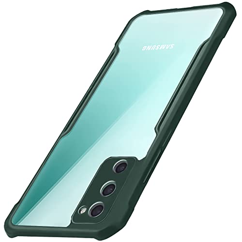 Image of WOW IMAGINE Shock Proof Clear Protective Back Case for Samsung Galaxy S20 FE | S20 FE 5G - AirEDGE Technology | 360 Degree Camera Protection | Transparent Hybrid Back Case Mobile Cover - Green