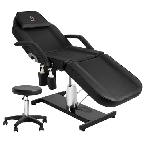 LUXMARS Professional Hydraulic Facial Tattoo Chair - Adjustable Height, Spa