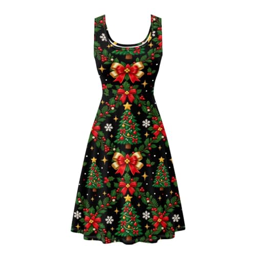 Image of Dreaweet Casual Sleeveless Dresses for Women Girls, Round Neck Tank Dresses with Pockets Summer Sundress Size XS-4XL