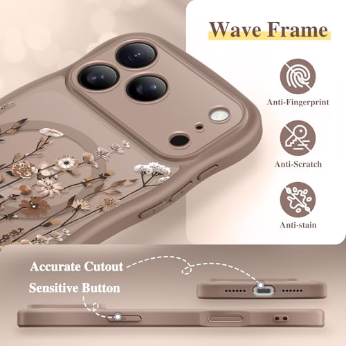 Image of GVIEWIN for iPhone 17 Pro Max Case Compatible with MagSafe Curly Wave Edge