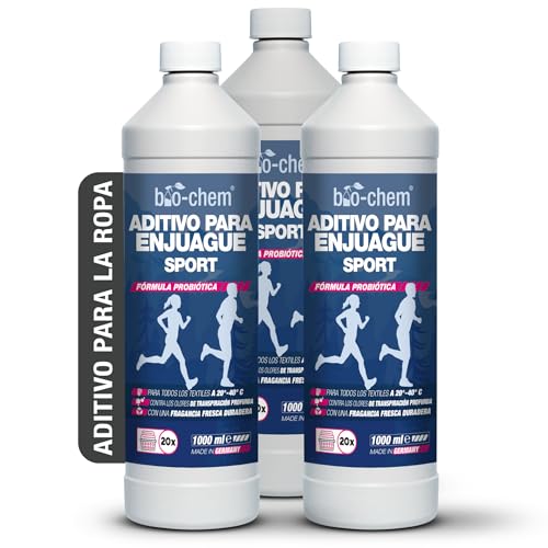 Bio-Chem - Aditivo para ropa deportiva especial 3 x 1 L, antiolores, ropa deportiva, suavizante, ropa exterior, gimnasio, actividades al aire libre