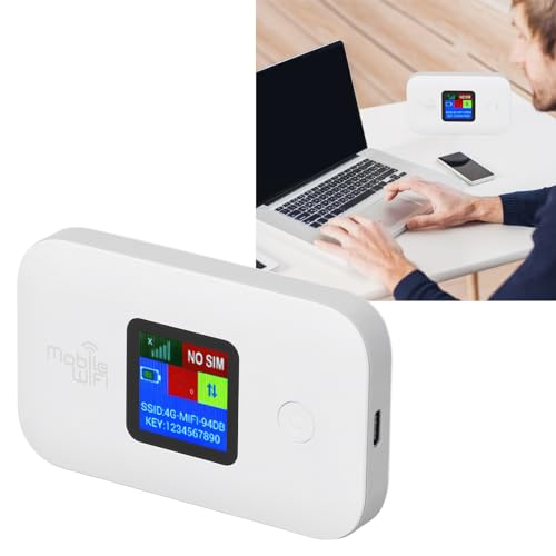 Image of 4G Portable WiFi Router with SIM Slot, 300Mbps Mobile Hotspot for 10 Devices, 3000mAh Battery, Compact LTE Modem fit Europe Asia Travel, Internet Access Laptop Tablet Phone