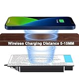 Invisible Wireless Charger, Under Desk Furniture Wireless Charging Pad QI 10W, Hidden Long Distance...