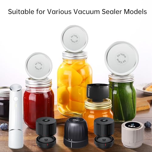 Image of 50PCS Wide Mouth (3.31 inch) Canning Lids for Mason Jars Vacuum Seal | Leak-Proof & Vacuum Seal, Compatible with Electric Vacuum Sealers, for Canning Food, Jams, Fruits