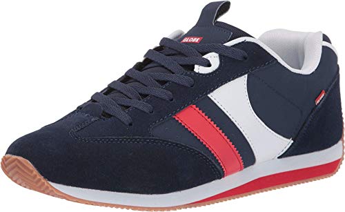 Image of Globe mens Pulse Evo Skate Shoe, Navy /White /Red, 9.5 US