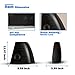 ROXX Tail Light Compatible with 19‎99-2002 Volkswagen Jetta LED Tail Lights Black Housing/Smoke Lens PAIR with DRL LED Tail lights Driver & Passenger Side