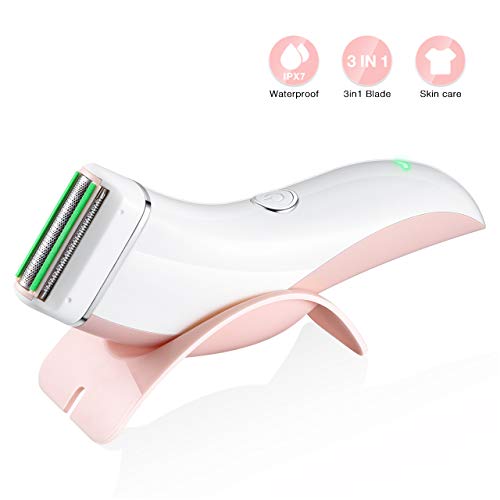 RIOFLY Electric Razor for Women,Painless Electric Razor for Lady, Wet & Dry Rechargeable Hair Trimmer with LED Indicator and Stand, Waterproof Hair Removal for Bikini,Legs,Body Brand: RIOFLY