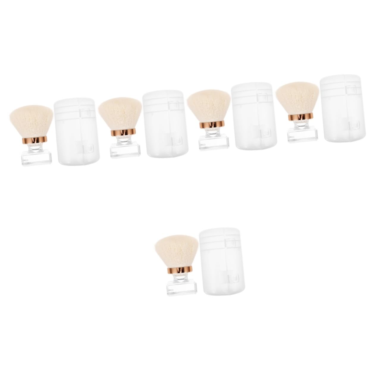 minkissy 5St Nagelbürste Foundation-Pinsel Make-up Pinsel Nagelreiniger Rougepinsel Nagel zum Reinigen runder Kopf Beauty-Tools Reinigungsbürste Puderpinsel Aromatherapie Kunstfaser