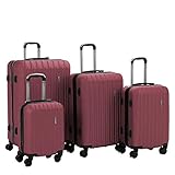 Murtisol Travel 4 Pieces ABS Luggage Sets Hardside Spinner Lightweight Durable Spinner Suitcase 16