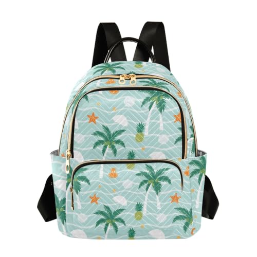 Sac à dos femme vert Tropical Coast mini sac d'école voyage antivol décontracté