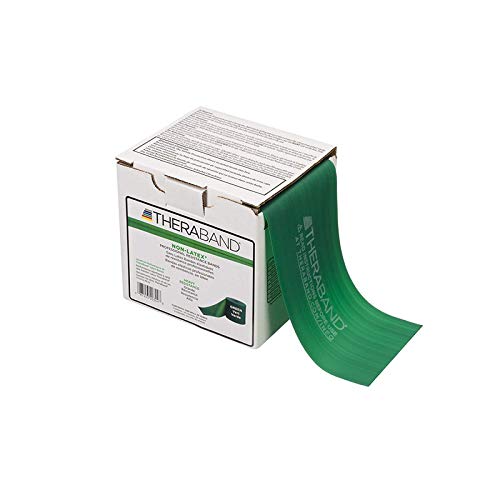 Thera-Band Resistance Band 25 Yard Roll, Thin Yellow Non-Latex Professional Elastic Bands For Upper & Lower Body Exercise, Physical Therapy, Pilates, Rehab, Dispenser Box,25yard,Green (B086Q2YX2K) Amazon Price History, Amazon Price Tracker