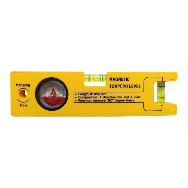 Torpedo Level Magnetic Shock Resistant Precision Measuring Tool Compact Easy Read Vials Home Carpentry DIY Base Mini Electricians Plumbers Compact Frames Fixtures (Pack of 1 Pcs)-image-8