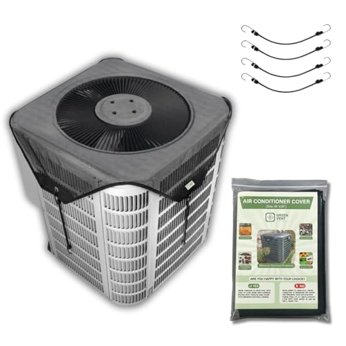 GREEN VENT Universal Air Conditioner Cover 36x36, Central AC Unit Screen, Outdoor Heat Pump Protector & Leaf Guard Mesh for Round Compressor