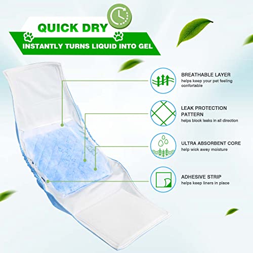 Image of Dog Diaper Liners 100ct Super Soft and Absorbent Dog Diaper Booster Pads for Male Dog Belly Bands or Female Dog Diapers(X-Large, 100pcs)