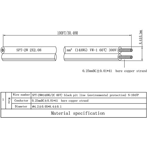 Firmerst 14/2 Low Voltage Wire Outdoor Landscape Lighting Cable 100 Feet #TOP7