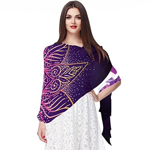 Foulard traditionnel chinois mousseline de soie femme vert multicolore étole légère