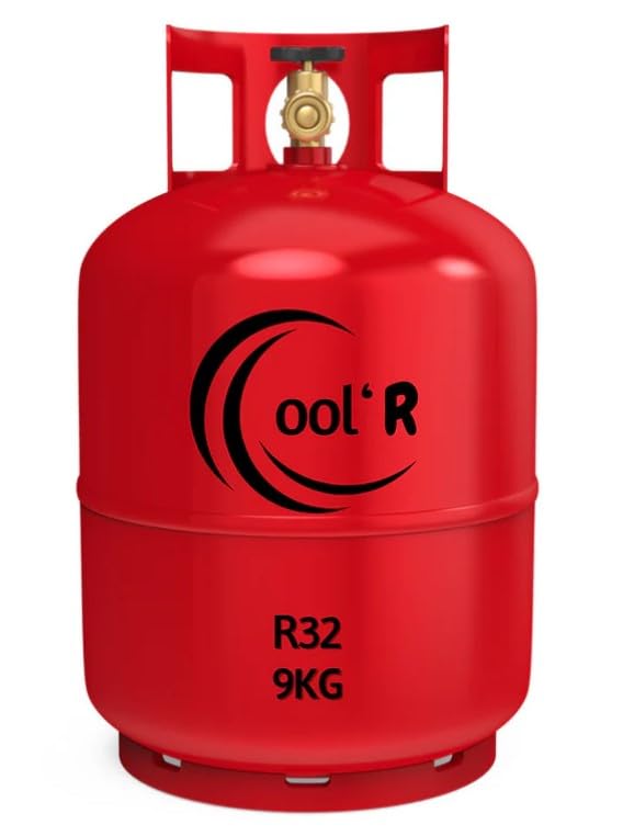 Cool'R Fluide Réfrigérant R32, Cylindre Rouge, 9 kg, pour Systèmes de Climatisation