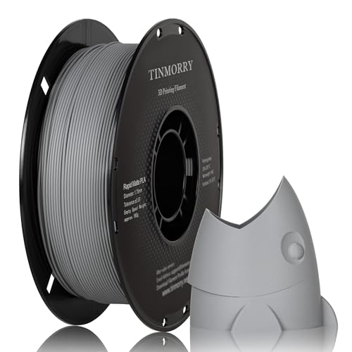 Image of TINMORRY Matte PLA Filament 1.75mm, Matte Surface 3D Printer Filament, Compatible with Bambu Lab FDM 3D Printers, 1 KG Spool (2.2 lbs), Matte Grey