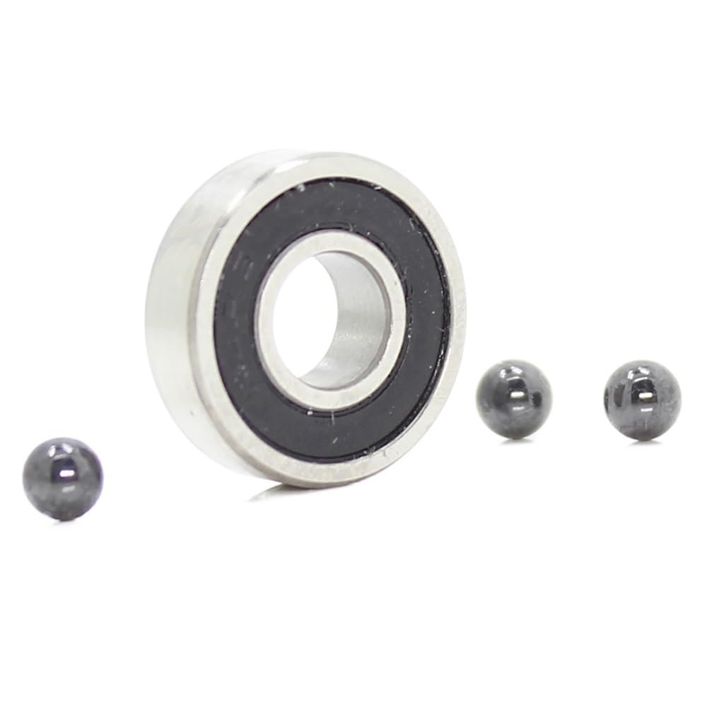 DUKUTS R4 Hybrid Ceramic Bearing 6.35 * 15.875 * 4.97 mm ABEC-1 1PC Industry Motor Spindle R4HC Hybrids Si3N4 Ball Bearings 3NC R4RS