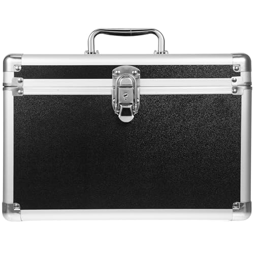 Boîte de rangement de maquillage STOBAZA noire antichoc avec boucle