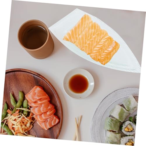Plato para servir sushi en forma de barco acrílico 39x19x5cm miniatura 7