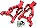 for Arrma 1/10 Seton AR330370 Aluminum Front Lower Suspension Arms Red