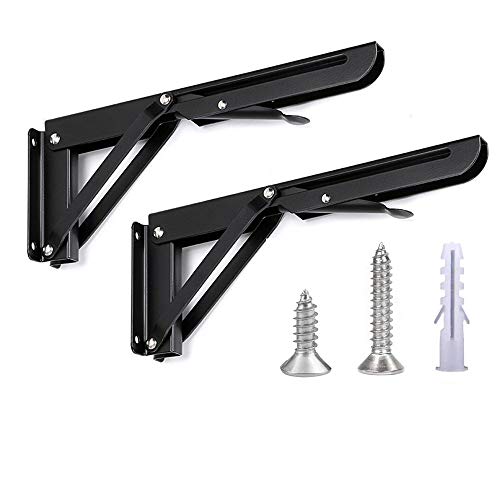 ミライヤ 棚受け 金具 ｌ字型 2本セット 棚支え 折りたたみ ブラケット ステンレス鋼 壁掛け 吊り棚金具 耐荷重100kg ネジ付き ブラック 35 14 のレビュー クチコミとして参考になる投稿2枚 Roomclip ルームクリップ