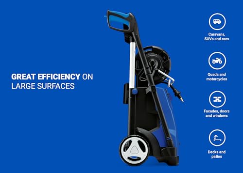 Nilfisk E 145.4 Bar Hogedrukreiniger + schuimsproeier + oppervlaktereiniger + borstel - persreiniger voor het reinigen van buitenruimtes en het wassen van de auto (2100 W) - Afbeelding 4