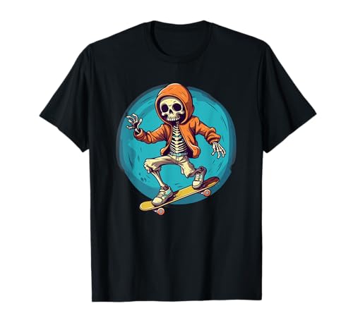 Skater esqueleto para acrobacias niños y niñas Camiseta