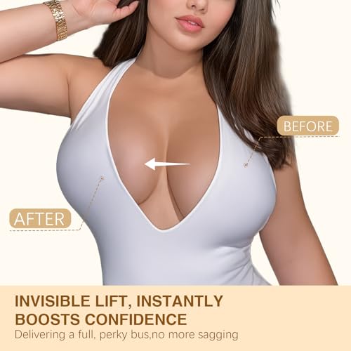 Large Size Lift Inserts Sticky Bra Lightly Padded, Push up Breast Pads Self-Adhesive on Both Sides for Washable Reusable3