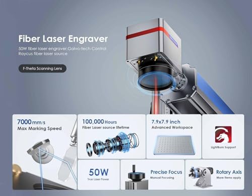 Monport 60W Fiber Laser with LightBurn
