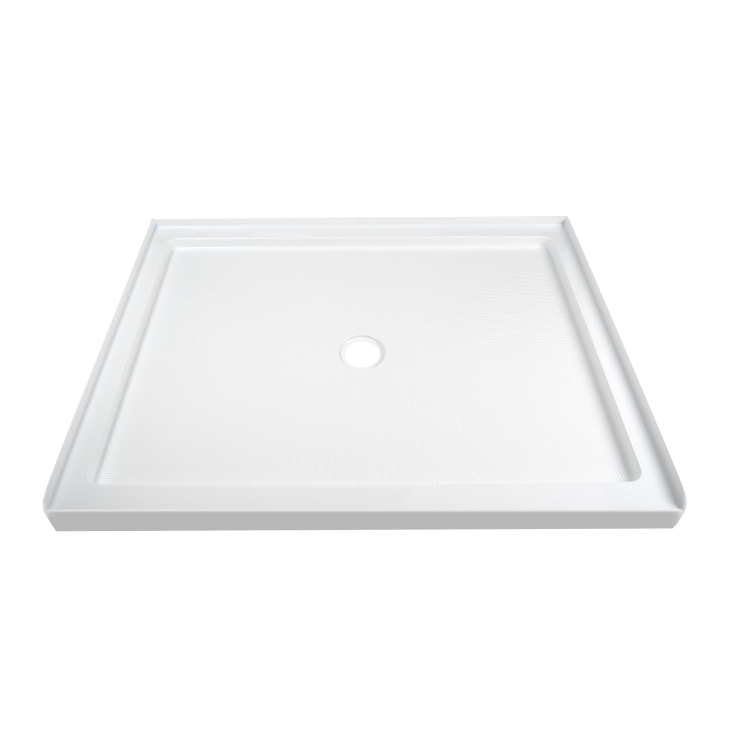 DeerValley 48"L X 32"W Center Drain Shower Base in White