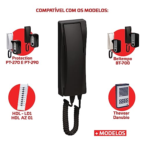 Interfone Extensão Para Porteiro Eletrônico Residencial Protection Pt-275