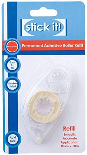STICK IT 2 x PERMANENT ADHESIVE REFILL (8MM X 10M)