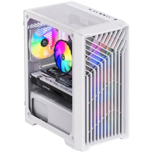 Image of Gaming Desktop PC, Intel 12th Gen up to 4.30 GHz, AMD Radeon RX 580 8G GDDR5, 16GB DDR5 4800 MHz RAM, 1TB M.2 NVME SSD, Windows 11 Pro, WiFi 6, Bluetooth 5.0, VR Ready, RGB Fans x4