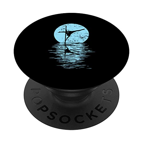 Poledance Dancer, Pole Dancing, Poledancing Pole Dance PopSockets Swappable PopGrip, Black