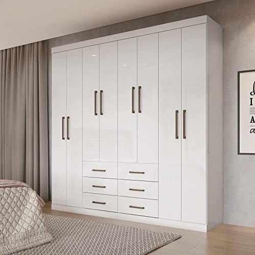 Guarda Roupa Casal 8 Portas 6 Gavetas 212cm Liverpool Santos Andi...