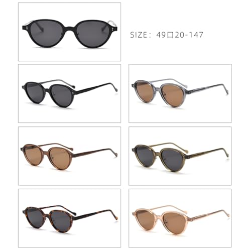 Small Frame Oval Sunglasses Retro Women Korean Style Uv400 Polarized Sun Glasses Men4