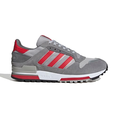 adidas ZX 600 Baskets pour homme, Gris et rouge., 41 1/3 EU