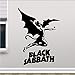 jukunlun Black Sabbath Decalcomania Da Muro Heavy Metal Rock Music Vinyl Wall Sticker Home Living Room Decor Design Rimovibile Wall Art Murale 42X57Cm