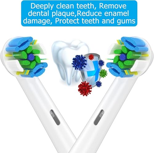 Qitizu Aufsteckbürsten Kompatibel mit Braun Oral b Elektrische Zahnbürste, 4 Floss, 4 Precision, 4 Sensitive, 4 EfficientClean Zahnbürstenaufsatz Aufsätze (16 Weiß)