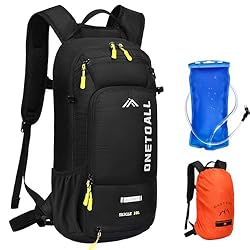 LOCAL LION Mochila de Hidratacion 10L con Funda Im...: Bolsillo lateral para botella de agua: Equipada con un práctico bolsillo lateral para botella de agua, esta mochila te permite mantenerte hidratado fácilmente mientras haces moto o senderismo, sin tener que parar para beber Para ir al trabajo: esta m...